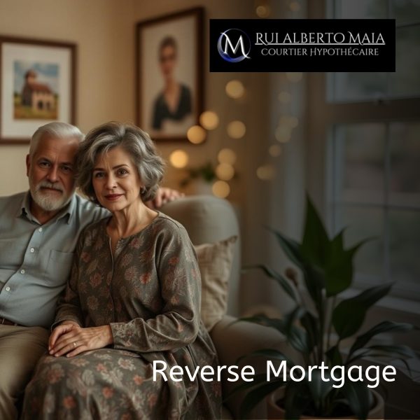 An older couple sitting comfortably in a bright and welcoming living room, representing the benefits of a reverse mortgage.